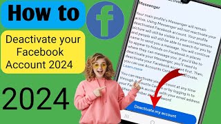 How to Deactivate you Facebook Account 2024 Deactivate Facebook Account [upl. by Brina147]