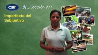 Advanced Spanish Video Lesson 07 quotEl imperfecto del Subjuntivoquot [upl. by Tristas]