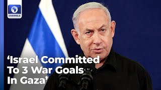 Israel Committed To Three War Goals In Gaza PM Netanyahu  More  IsraelHamas War [upl. by Ennairac]