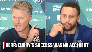 Steph Curry Steve Kerr react to final minutes of clutch gold medal game win over France 🥇 [upl. by Lurlene]