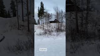 Walking in Lapland over frozen Ivalo lake near aurora village during December lapland finland [upl. by Haizek]