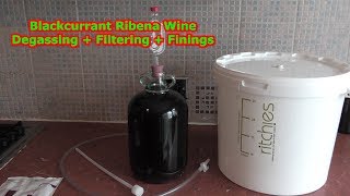 Blackcurrant Ribena Wine Degassing Filtering Finings Part 22 Home Brew Beer Kit UK [upl. by Annaillil669]