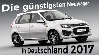 Die günstigsten Neuwagen in Deutschland 2017  Top 5  Autofakten powered by GUTSCHILD [upl. by Neural469]