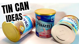 3 USEFUL WAYS TO REUSE TIN CANS  Awesome Recycling Ideas DECOR [upl. by Frye548]