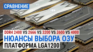 Выбор ОЗУ на платформе LGA1200 с Core i711700K сравнение DDR42400 vs 2666 vs 3200 vs 3600 vs 4000 [upl. by Rekoob]