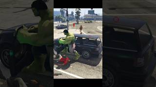 GTA V When Hulk Drives Car gta5gameplay shorts gta5hulk [upl. by Ellerrad]