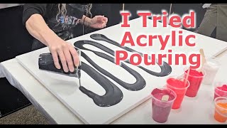 I Tried Acrylic Pouring  Watch how EASY it is to do Simple painting technique for abstract art [upl. by Hoy]