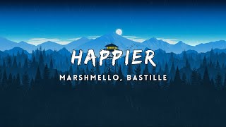 Marshmello Bastille  Happier Lyrics [upl. by Lledor]