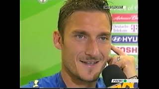 FINALE MONDIALI 2006  ITALIA VS FRANCIA  INTERVISTA POST PARTITA FRANCESCO TOTTI SKY SPORT [upl. by Sara-Ann]