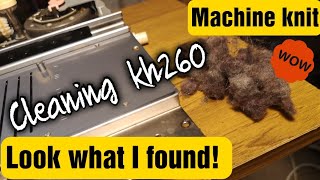 How to Clean under brother kh260 bed service knittingmachine chunkybrother [upl. by Oesile736]