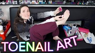 Toenail Art Tutorial [upl. by Nellahs673]