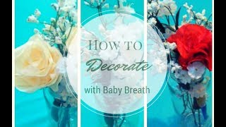 How to put together 3 small Baby Breath Centerpieces  Pretty n Easy [upl. by Tammie]