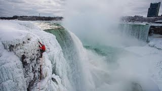 Will Gadds Historic Climb Up Frozen Niagara Falls [upl. by Atirb]