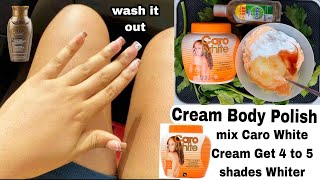 Try This  Caro White Cream Body Polish for a whitening skin without side effect how to mix caro [upl. by Helas]