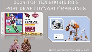 2024Top Ten rookie RB’s post Draft Dynasty Rankings [upl. by Isawk]