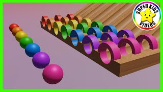 Kleuren Leren Nederlands voor Peuters en Kleuters met Ballen ☆ 3D Animatie Leerzame Kinderfilmpjes [upl. by Aihsital935]