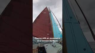 Asymmetric spinnaker on a Cornish Shrimper [upl. by Atiuqa921]