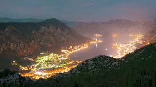 Kotor Bay Time Lapse  Kotor Körfezi Gece ve Gündüz Hızlandırılmış Çekimler [upl. by Cly554]