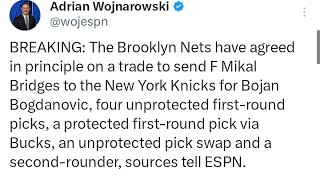 Whats next for the Brooklyn NetsMikal tradedNets got draft picks from the Knicks and Houston [upl. by Madelyn517]