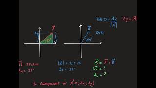 Vettori 9 Calcolare modulo e angolo del vettore somma [upl. by Ymmot]