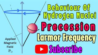 Lec 3  Behaviour Of Hydrogen Nuclei  Concept Of Precession  Basic Principles Of MRI precession [upl. by Nuj]