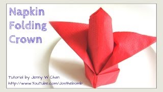 Thanksgiving Table Setting  How to Fold a Crown from a Napkin  DIY Napkin Folding Restaurant [upl. by Yared]