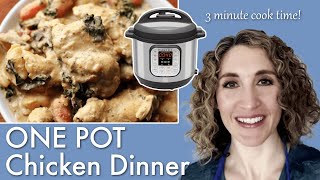 ONE POT Creamy Chicken and Vegetables  INSTANT POT RECIPE [upl. by Nogem]