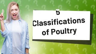 What are the 5 classification of poultry [upl. by Chad]