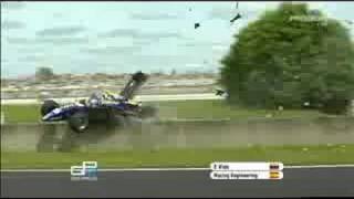 GP2  Ernesto Viso Crash France 30062007 [upl. by Esaj]