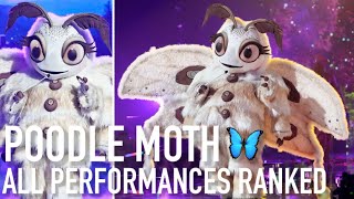 All Poodle Moth Performances Ranked The masked singer US [upl. by Anoyk]