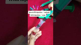 How to make Injection💉Syringe Mehndi Cone injection heena cone mehndi injectionmehndi [upl. by Noe279]