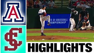 Arizona vs Santa Clara Highlights  Mens Baseball Championship  2023 College Baseball [upl. by Brocklin]