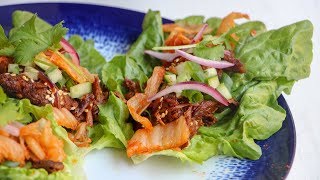 Vegansk Koreansk Bulgogi Ssäm  Recept [upl. by Annavas]