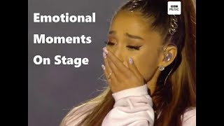 Singers CRYING on Stage Ariana Grande etc [upl. by Howe68]