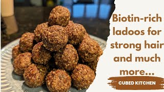 Dry fruit ladoos  dry fruit ladoo with dates  dry fruit ladoo without sugar  Biotin rich ladoos [upl. by Noxas]