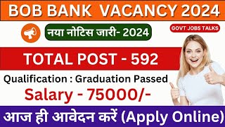 BOB Vacancy 2024  BOB Recruitment 2024  Bank of Baroda Recruitment 2024  Bank Jobs 2024 [upl. by Chrysler]