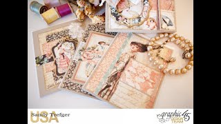 Graphic 45 Ladies Diary Card Folio Tutorial [upl. by Ninazan202]