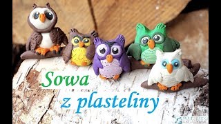 Sowa z plasteliny lub modeliny krok po kroku jak ulepić sowę figurki PlayDoh Owls [upl. by Knorring]