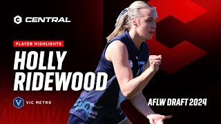 2024 AFLW Draft  Holly Ridewood Player Highlights [upl. by Perron705]