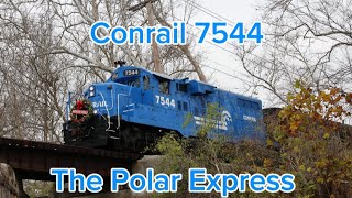 Catching The LMampM Polar Express Train With Conrail 7544 Leading [upl. by Nerehs]