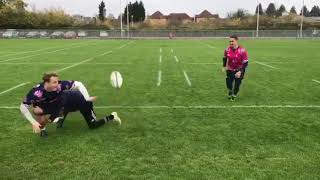 A Rugby Trainingdrill to help with the offload in tackle [upl. by Kat]