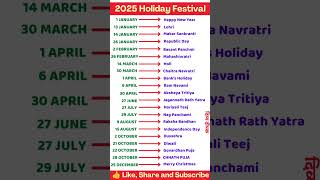 2025 Festival list  All fasts and festivals of 2025  Hindu calendar 2025  fasting festival dates [upl. by Nylodnew]