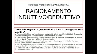 Ragionamento Induttivo e Deduttivo QUIZ Concorso Professioni sanitarie [upl. by O'Shee388]