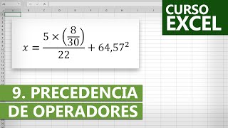 Orden de los Operadores  Excel 2013 Curso Básico 20 [upl. by Knapp301]