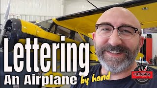 First Time Hand Lettering An Airplane [upl. by Peoples]