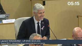 Laurent WAUQUIEZ  Un nouveau budget responsable et ambitieux face à un contexte budgétaire national [upl. by Adnoluy]