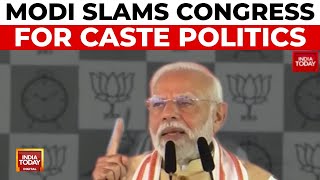 PM Modi Accuses Congress of Caste Division in Maharashtra Polls  India Today [upl. by Tasia]