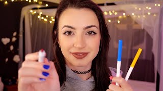 ASMR  Drawing on Your Face with Colorful Markers [upl. by Rothenberg]