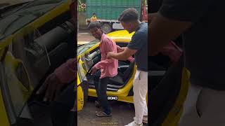 Poor boy gets ride in an expensive car viralvideo funnyshorts [upl. by Lleunamme]