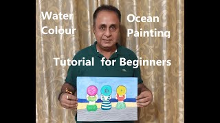 Watercolor Ocean Painting Tutorial for Beginners [upl. by Vasiliu]